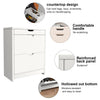 Shoe Cabinet Rack Wooden Shoes Storage Stand Cupboard with 2 Flip Mpkhjubmqkidjb