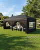 3x6m Heavy Duty Gazebo Marquee Canopy Outdoor Garden Party Wedding Tent Black