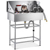 CO-Z 34" 860CM Pet Dog Cat Grooming Bath Tub Wash Station Stainless Steel Shower