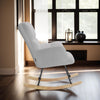 Relax Rocking Chair Armchair Nursery Nursing Seat Wooden Runners Thick Padding