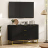 Sideboard Storage Cabinet with Adjustable Shelves, Black