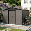 10x6FT Garden Shed Metal Apex Roof Outdoor Storage XL House With Free Foundation