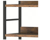 4-Tier Bookcase With Adjustable Shelves, 4 Fabric Drawers, Metal Frame, Brown