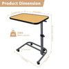 Upgraded Ergonomic Overbed Laptop Table Mobile Rolling Desk for Bed and Home