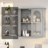 New Bathroom Cabinet With Shelf Wall Mounted For Bathroom Storage Grey