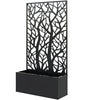 Metal Raised Garden Bed with Trellis Outdoor Elevated Planter Box Black New