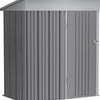 5x3ft Metal Galvanized Garden Shed Waterproof Outdoor Tools Storage Small House