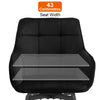 2 Pcs Swivel Velvet Dining Chair Restaurant Dining Room Furniture Modern Black