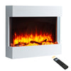 Wall Mounted Electric Fire with Log & Crystal Fuel Bed - Endeavour Fires Haxby