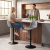 Bar Stools Set of 2, Modern Swivel Barstools for Dining Room, Green