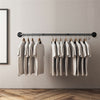 71" Long Industrial Pipe Clothes Rack 3 Base Wall Mounted Rack Towel Bar Holder