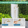 Antique Brass Shower Faucet 8” Rainfall Shower Set Shower Tap System Waterfall