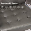 Modern Faux Leather Accent Chair Button-Tufted Design 110° Recline & Metal Frame