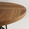 Round Dining Table for 4-6 People, 120cm Farmhouse Wooden Kitchen Dinner Table.
