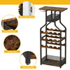 Metal Rack Cabinet Floor Bottle Storage Holder Stand Display Shelf