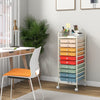 10 Drawers Storage Home Office Organizer Trolley Mobile Rolling Utility Cart
