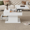 Coffee Table with 360° Rotating, Lift Top, Hidden Storage Compartment & 1 Drawer