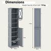 Bathroom Narrow Corner Floor Cabinet Storage Cabinet-Grey