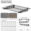 2 Pcs 2x4FT Heavy Duty Garage Wall Mounted Shelves,400lbs,Metal Storage Rack
