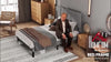 Double Bed Frame with 5-Level Adjustable Linen Headboard