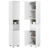 White Slimline Bathroom Tallboy Free Standing Cabinet Tall Storage Yzcnabui
