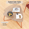 COSTWAY 3 Piece Patio Bistro Set Outdoor Rattan Furniture Set-Orange