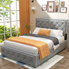 NEW OTTOMAN STORAGE UPHOLSTERED BED FRAME 4FT6 DOUBLE LEATHER GAS LIFT BED FRAME