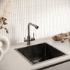 1.0 Large Super Deep Single Bowl Square Stainless Steel Kitchen Sink & Waste Kit
