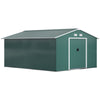 13 x 11ft Garden Shed Storage with Foundation Kit and Vents, Green
