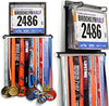 Medal Hanger Holder Display Rack ALL IN ONE DISPLAY STORE MEDALS, BIBS, PHOTOS🔥