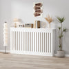 Radiator Cover Vertical Slat Modern Stylish MDF Wood White Black Cabinet Shelf