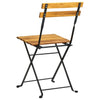 Folding Bistro Chair 4pcs Solid Acacia Wood Outdoor Seating