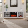 Electric Fireplace With TV Stand Unit Cabinet LED Fire Heater Flame Living Room