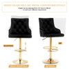 2x Breakfast Bar Stools Velvet Kitchen Counter Chair Lift Chrome Base Pub Restur