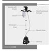 Clothes Steamer with Adjustable Pole Garment Steamer 1950W Black