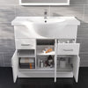 Basin Vanity Cabinet Bathroom Storage Furniture Sink Unit 850mm White Gloss
