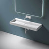 Bathroom Wash Basin Sink Stone Wall Hung Countertop Large +Waste Trap 1200x460mm