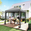 3 x 3 m Heavy Duty Pop Up Garden Gazebo with Handy Bag Mesh Sidewalls Grey