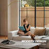 Arc Floor Lamp for Living Room, Free Standing Tall Lamp, Silver Tone