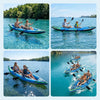 12.5FT Inflatable Tandem Kayak 2 Person 450LBS PVC Fishing Touring w/ Pump Kit