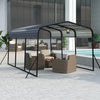 4.4 x 3m/10 x 15FT Carport Heavy Duty Galvanized Steel Car Shelter