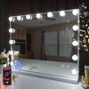 Bluetooth Hollywood Light Up Vanity Mirror with Lights Tabletop Wall LED Mirror