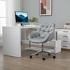 Vinsetto Velvet Home Office Chair Desk Chair with Adjustable Height, Grey