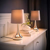 2 x Touch Table Lamps 34cm Dimmer Bedside Lights Living Room Reading Small Lamp