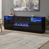 36" LED Fireplace Media Wall Fire & 70" TV Stand Freestanding Electric Heater