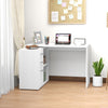 Computer Desk Table Workstation L Shape File Cabinet White Home Office
