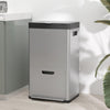 3 Compartment Kitchen Bin, Stainless Steel Pedal Bin for Recycling and Waste
