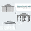 Garden Gazebo Party Tent Pivillion Shelter Curtains Sidewalls Steel 4m x 3(m)