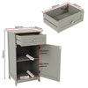 Priano Freestanding Bathroom Cabinet Unit Grey Vanity Cupboard Storage Unit