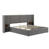 Ottoman Bed Upholstered Bed Frame With Storage, Wooden Slats Super King SIze Bed